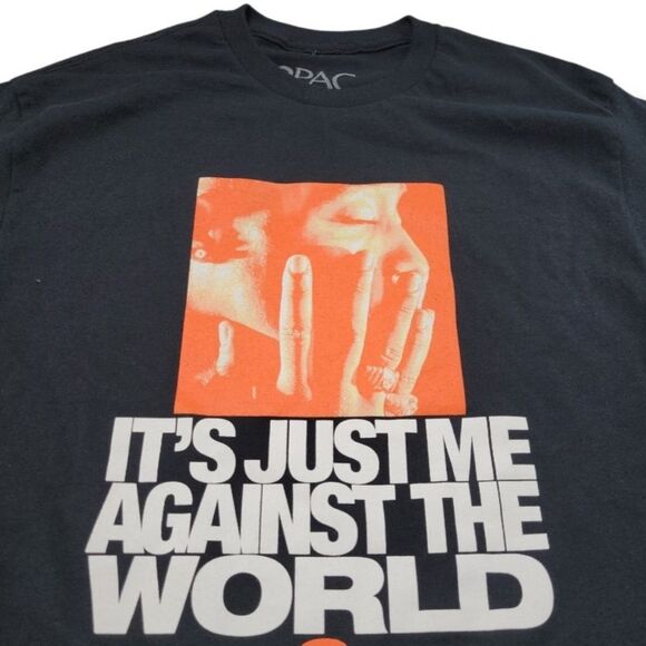 New 2Pac Shirt Size Small Tupac "It's Just Me Against The World" Graphic T-Shirt - Picture 3 of 7